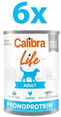 Calibra Life Adult konzerva za pse, piščanec / srčki / riž, 6 x 400 g