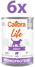Calibra Life Adult konzerva za pse, jagnje & riž, 6 x 400 g