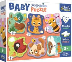 Trefl Baby puzzle Živali 6 v 1 (2-6 kosov)