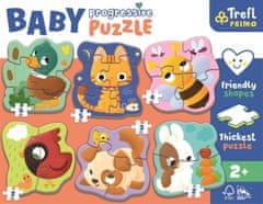 Trefl Baby puzzle Živali 6 v 1 (2-6 kosov)