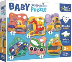 Trefl Baby puzzle Na gradbišču 6 v 1 (2-6 kosov)