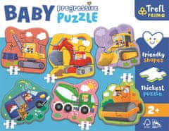 Trefl Baby puzzle Na gradbišču 6 v 1 (2-6 kosov)