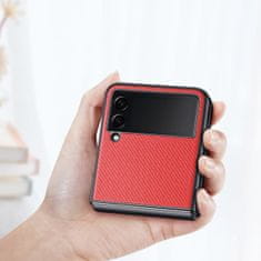 Dux Ducis Fino ovitek za Samsung Galaxy Z Flip 3, rdeča