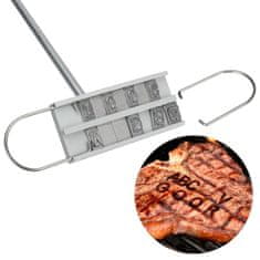 Northix Označevanje železa za meso z zamenljivimi črkami 
