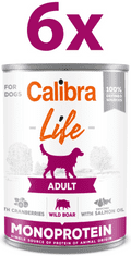 Calibra Life Adult konzerva za pse, merjasec & brusnice, 6 x 400 g