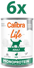 Calibra Life Adult konzerva za pse, raca & riž, 6 x 400 g