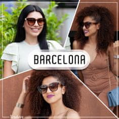 Verdster Ženska sončna očala Barcelona Square rjava stekla rjava univerzalna
