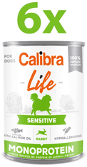 Calibra Life Sensitive konzerva za pse, zajec, 6 x 400 g