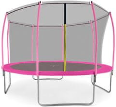 Aga Sport Fit Trampolin 366 cm Pink + notranja zaščitna mreža