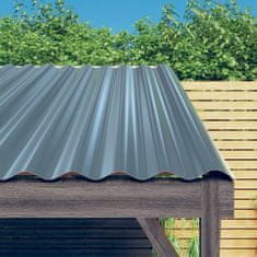 Vidaxl Strešne plošče 12 kosov prašno premazano jeklo sive 100x36 cm