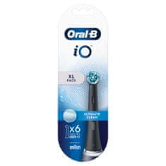 Oral-B iO Ultimate Clean glava ščetke, črna, 6 kosov