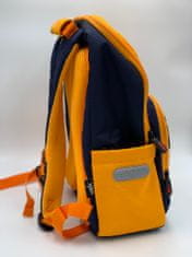 Klarion Elegantna oranžno modra ergonomska šolska torba Tom