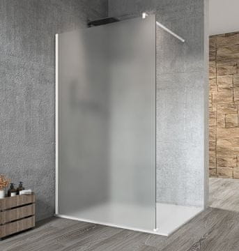 Gelco GELCO VARIO BELI Enodelna Tuš Zavesa, Mat Steklo, 1300mm