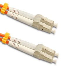 Qoltec povezovalni kabel iz optičnih vlaken lc/upc - lc/upc | multimode | 50/125 | om2 | duplex | 50m