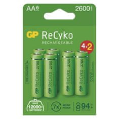 GP Batteries ReCyko akumulatorska baterija 2700 AA (HR6) 4+2PP