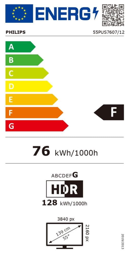 Philips 55PUS7607 televizor, 4K UHD