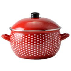 Perfect Home Emajliran lonec ¤22cm 4,8L PUNTIK BUCLÁK s pokrovom