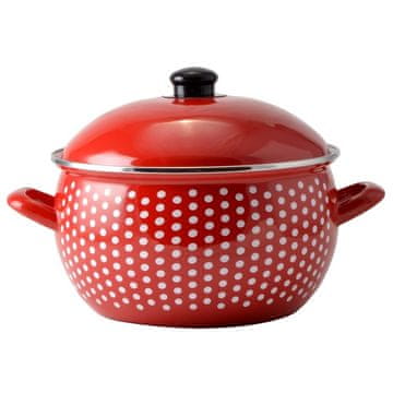 Perfect Home Emajliran lonec ¤16cm 2L PUNTIK BUCLÁK s pokrovom
