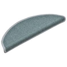 Vidaxl Preproge za stopnice 15 kosov modre 56x17x3 cm