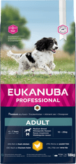 Eukanuba suha hrana za odrasle pse, Adult Medium Breed, 15 kg + 3 kg gratis