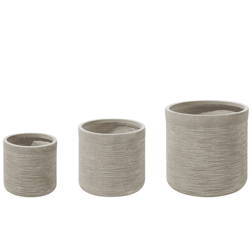 Beliani Komplet treh bež loncev SAMOS