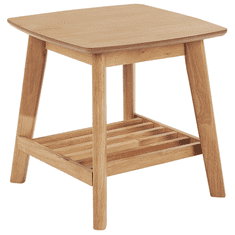 Beliani Zložljiva miza iz svetlega lesa TULARE