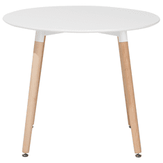 Beliani Bela gumijasta jedilna miza 90 cm BOVIO