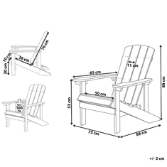 Beliani Vrtni stol iz tikovine ADIRONDACK