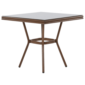 Beliani Vrtna miza 80 x 80 cm siva CASPRI