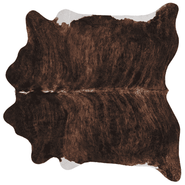 Beliani Preproga iz kravje kože 3-4 m² temno rjava NASQU