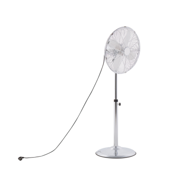 Beliani Srebrni stoječi ventilator TRENT