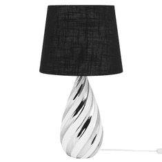 Beliani Namizna svetilka črna/srebrna 65 cm VISELA