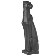 Beliani Dekorativna figurica leoparda črna SPHYNX