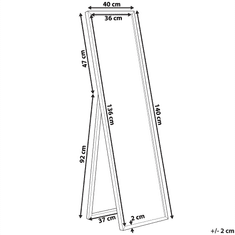 Beliani Belo ogledalo 40 x 140cm TORCY