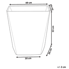Beliani Siva kvadratna sadilna posoda 49x49x53 cm DELOS