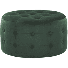 Beliani Žametni stolček temno zelene barve TAMPA