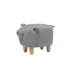 Beliani Svetlo siv stolček piggy PIGGY