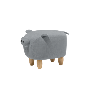 Beliani Svetlo siv stolček piggy PIGGY