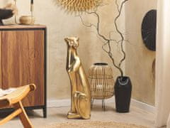 Beliani Dekorativna figurica leoparda zlata SPHYNX