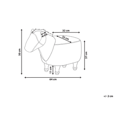 Beliani Živalski stolček bež iz umetnega usnja HORSE