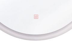 Beliani Stensko ogledalo LED srebrno ø 58 cm YSER