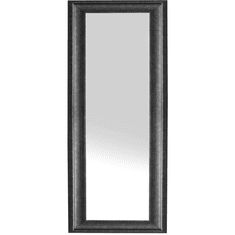 Beliani Črno stensko ogledalo v okrasnem okvirju 51x141 cm LUNEL