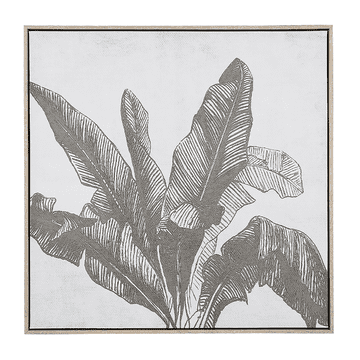 Beliani Stenska slika z motivom palme 83 x 83 cm rjava CARINI
