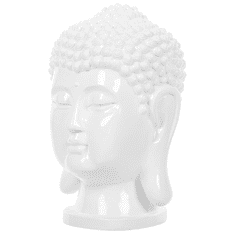 Beliani Dekorativna bela figurica 41 cm BUDDHA