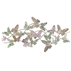 Beliani Stenska dekoracija v obliki metuljev večbarvna GALLIUM