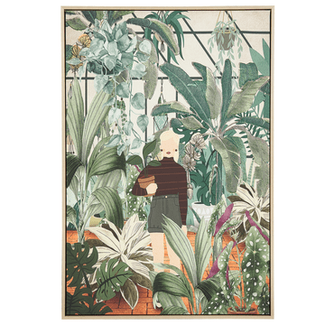 Beliani Uokvirjena slika na platnu dekle 63 x 93 cm večbarvna FARNETA