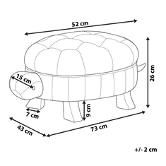 Beliani Temno zeleni želvji stolček TURTLE