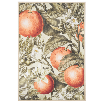 Beliani Uokvirjena slika na platnu pomaranče 63 x 93 cm zelena/oranžna GUALDO