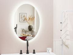Beliani Kopalniško ogledalo z LED osvetlitvijo ovalno 60 x 80 cm VIRIAT