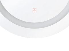 Beliani Stensko ogledalo LED srebrno ø 58 cm SELUNE
